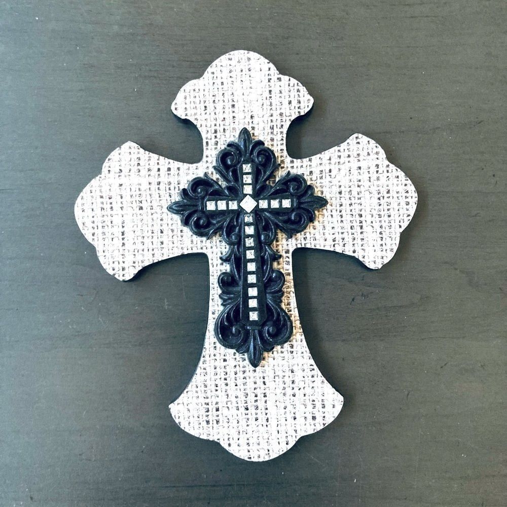 Wooden Gothic Cross Wall Art Decor